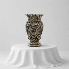 Gulbahar Vase | German Silver Ornate Flower Vase for Home Decor