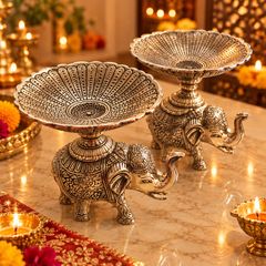 Hastikala Silver Bowl Set | Set of 2