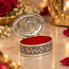 Silver Oval Sindoor Dani (SINGLE PIECE)