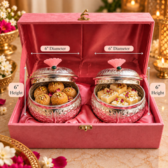 Pushp Silver Bowl Set of 2 with Gift Box