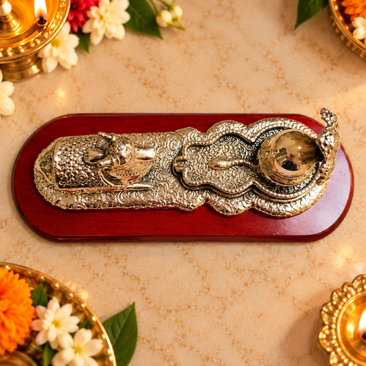 Nandi Shivling Silver Decorative Set