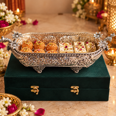 Pushp Bel Silver Urli with Gift Box